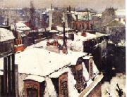Rooftops in the Snow Gustave Caillebotte